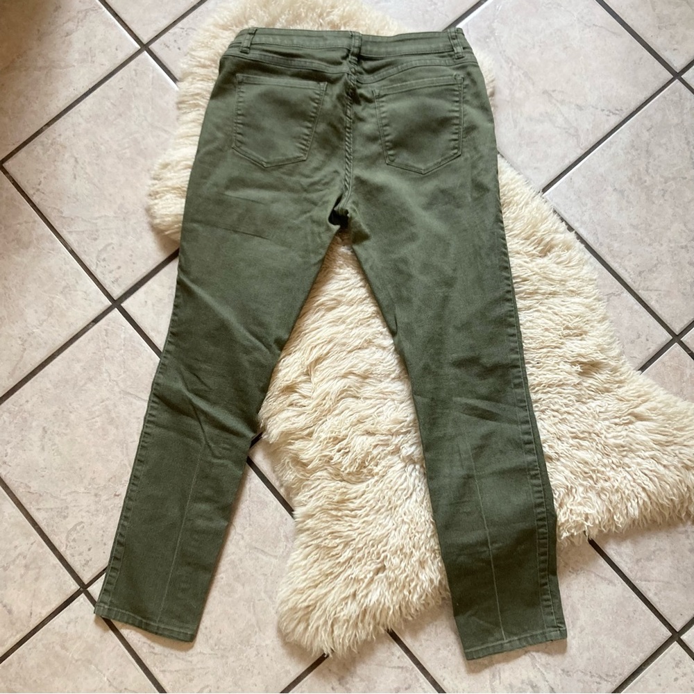 PRANA Kayla forest green Stretch Skinny Jeans mid rise - Picture 6 of 9